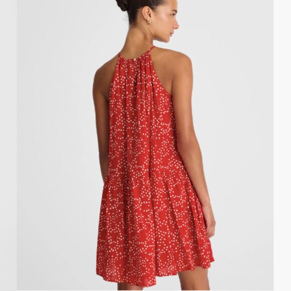 Madewell Drop-Waist Mini Dress in Dot NWT - Picture 3 of 4